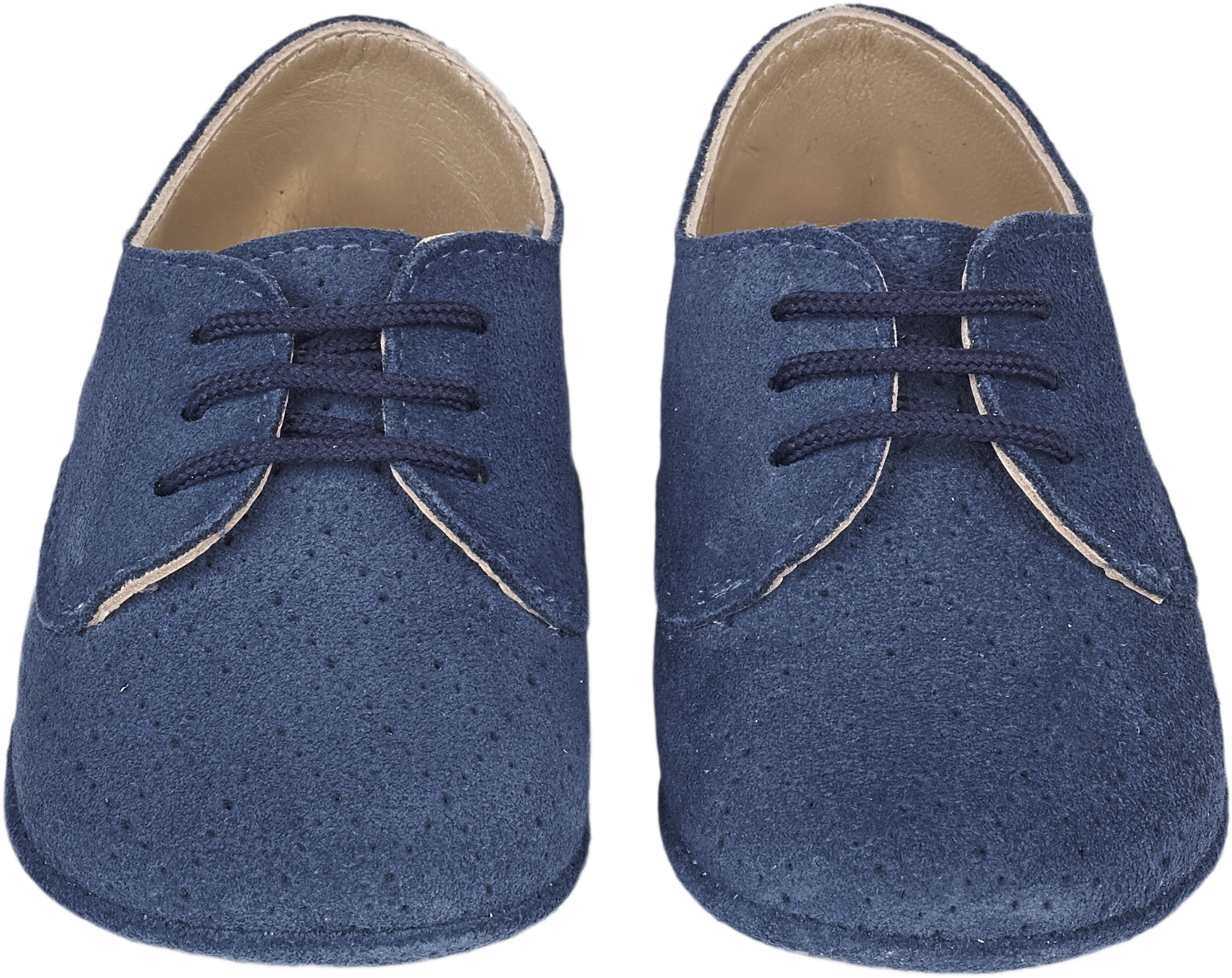 Baby Boy - Danny Suede Crawling Shoes With Diamond Cut Out Detail