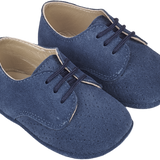 Baby Boy - Danny Suede Crawling Shoes With Diamond Cut Out Detail