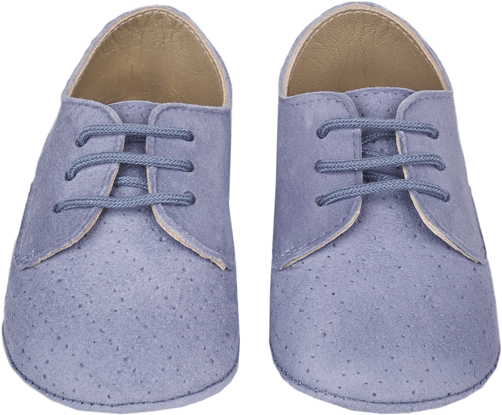 Baby Boy - Danny Suede Crawling Shoes With Diamond Cut Out Detail