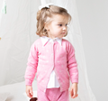 Girl - Mila 100% Cashmere Heart Intarsia Cardigan