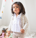 Girl - Mila 100% Cashmere Heart Intarsia Cardigan