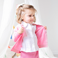 Girl - Mila 100% Cashmere Heart Intarsia Cardigan