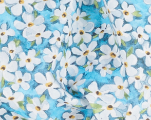 #Balinese Flowers on Blue