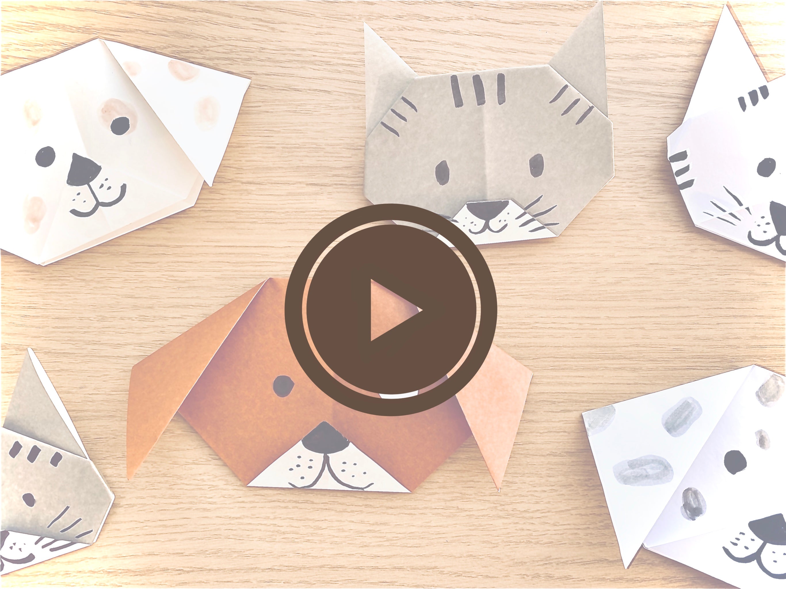 Origami Dogs and Cats