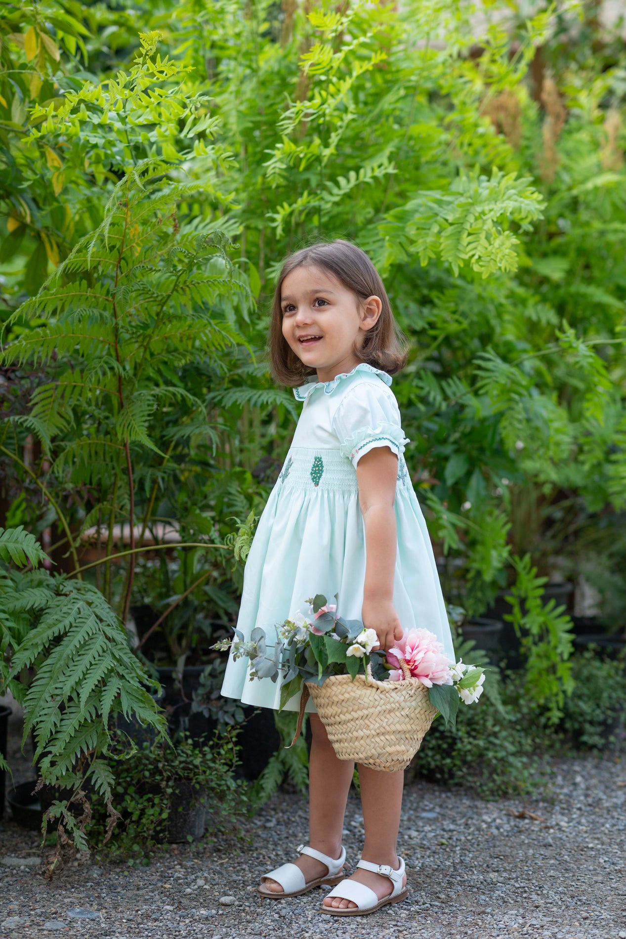 Embroidered Cotton Dress for Girls – Liberty Print – Summer Outfit | Cashmirino