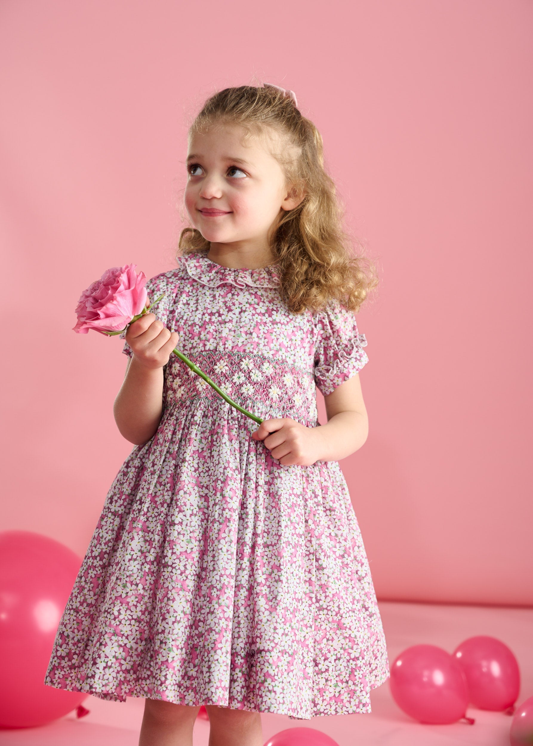 Embroidered Cotton Dress for Girls – Liberty Print – Summer Outfit | Cashmirino
