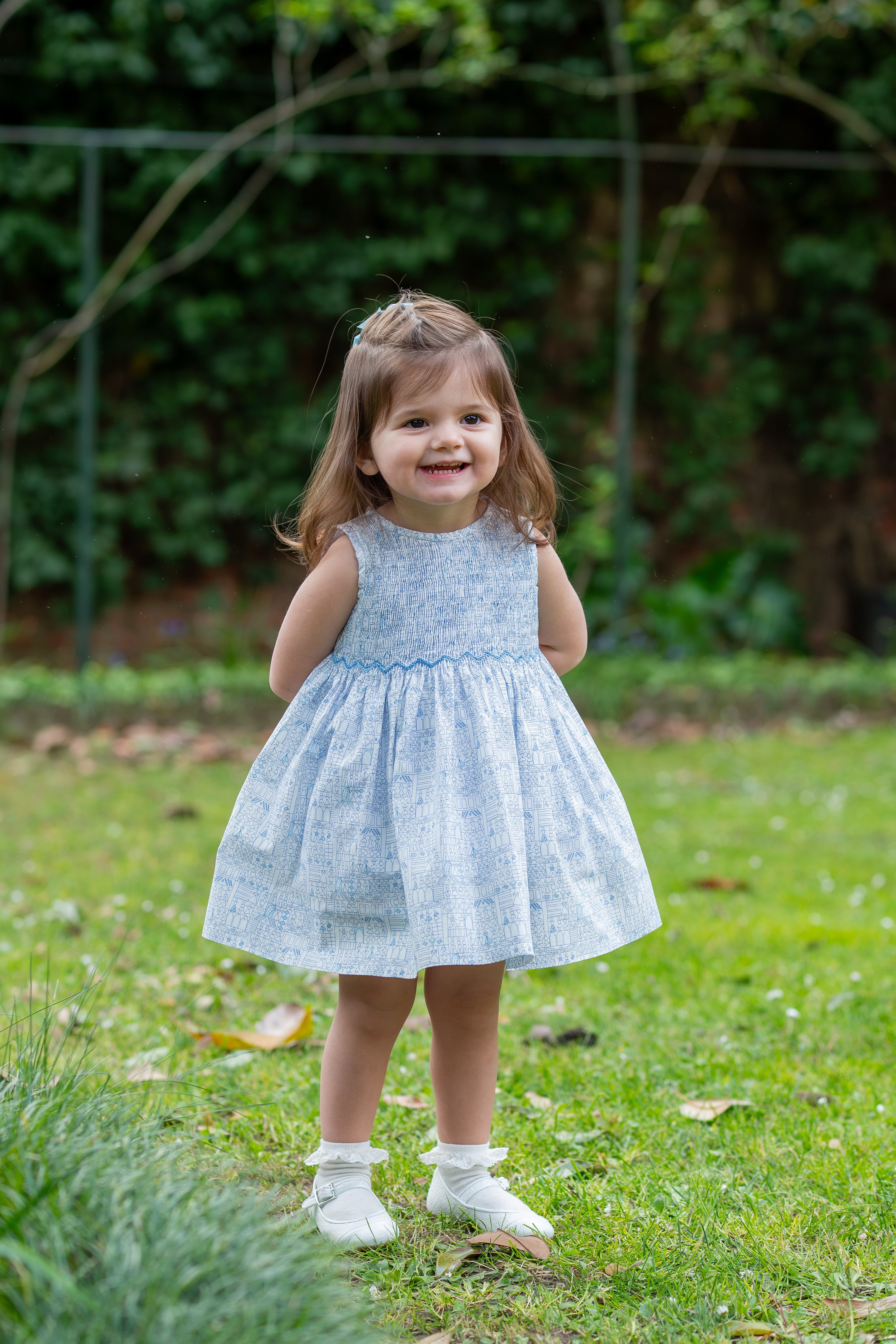 Embroidered Cotton Dress for Girls – Liberty Print – Summer Outfit | Cashmirino