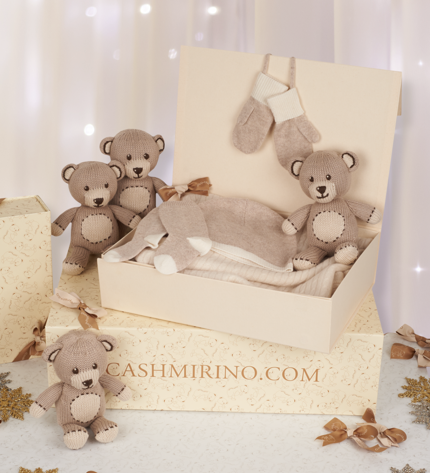 Baby Unisex - Tay Cashmere Hat, Mittens & Socks Gift Set