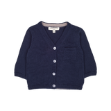 Baby Boy - Marvin Cotton V-neck Cardigan and Round Neck Romper Set