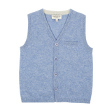 Boy - Benjamin 100% Sleeveless Cashmere Cardigan with Pocket
