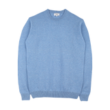 Men - Cashmere Round Neck Jumper with Elbow Patches