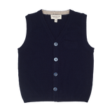 Boy - Benjamin 100% Sleeveless Cashmere Cardigan with Pocket