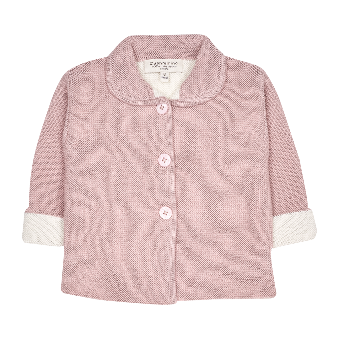Baby Girl - Harper Royal Alpaca Coat Cardigan with Peter Pan Collar