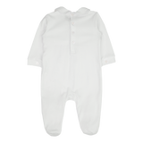 Baby Unisex - Cotton Smocked Babygro With Peter Pan Collar