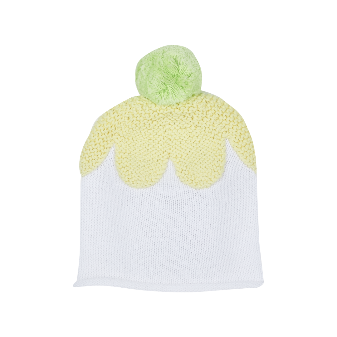 Baby Girl - Cotton Pudding Hat With Pom-Pom