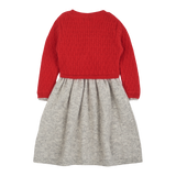 Baby Girl - 100% Cashmere Midi Dress with Cropped Cardigan Detail