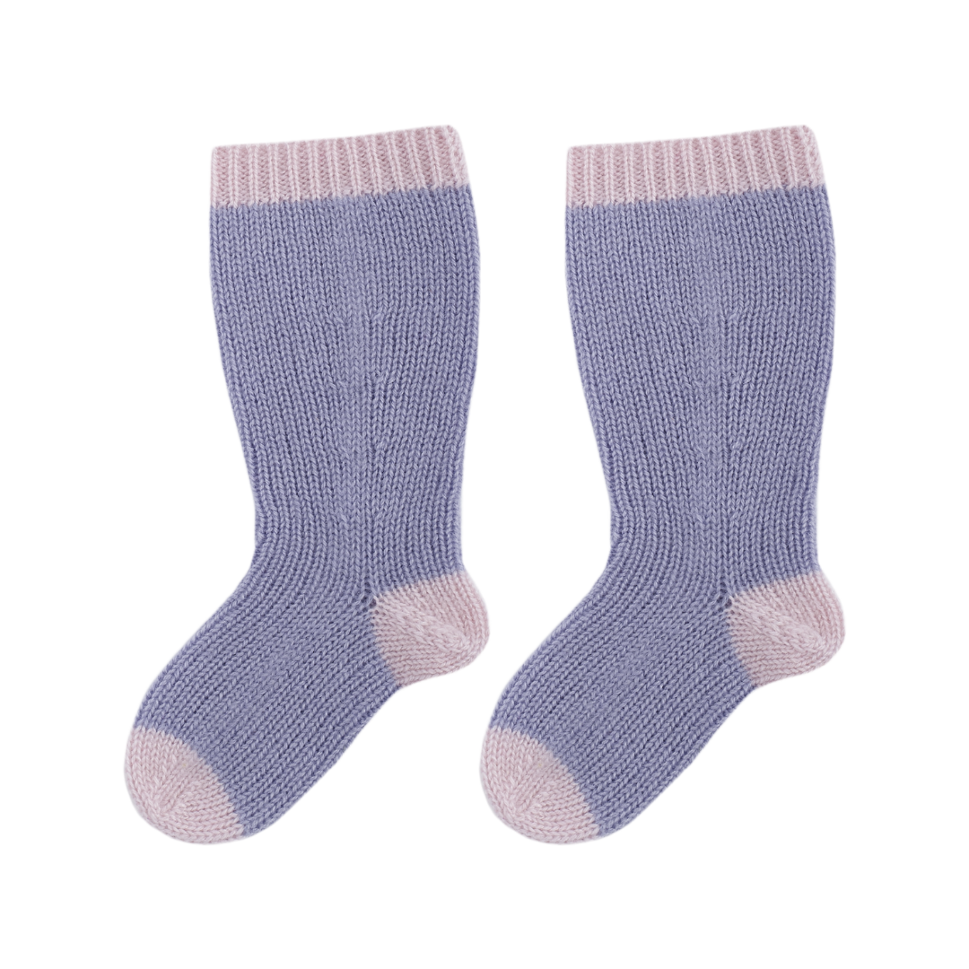 Baby Girl - Reagan Cashmere Baby Socks – Contrast Detail