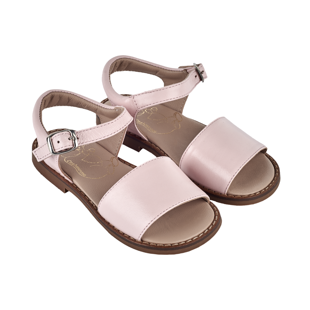 Girl - Leather Classic Sandals With Ankle Strap