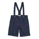 Baby Boy - Noah 100% Wool Check Shorts with Braces