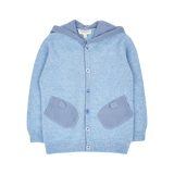 Boy - Paolo 100% Cashmere Cardigan Hoodie with Mitten Style Pockets