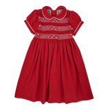 Girl - Marta Regal Hand Embroidered 100% Wool Smocked Dress
