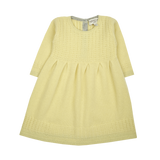 Baby Girl - Cindy 100% Cashmere Bamboo Stitch Long Sleeve Dress