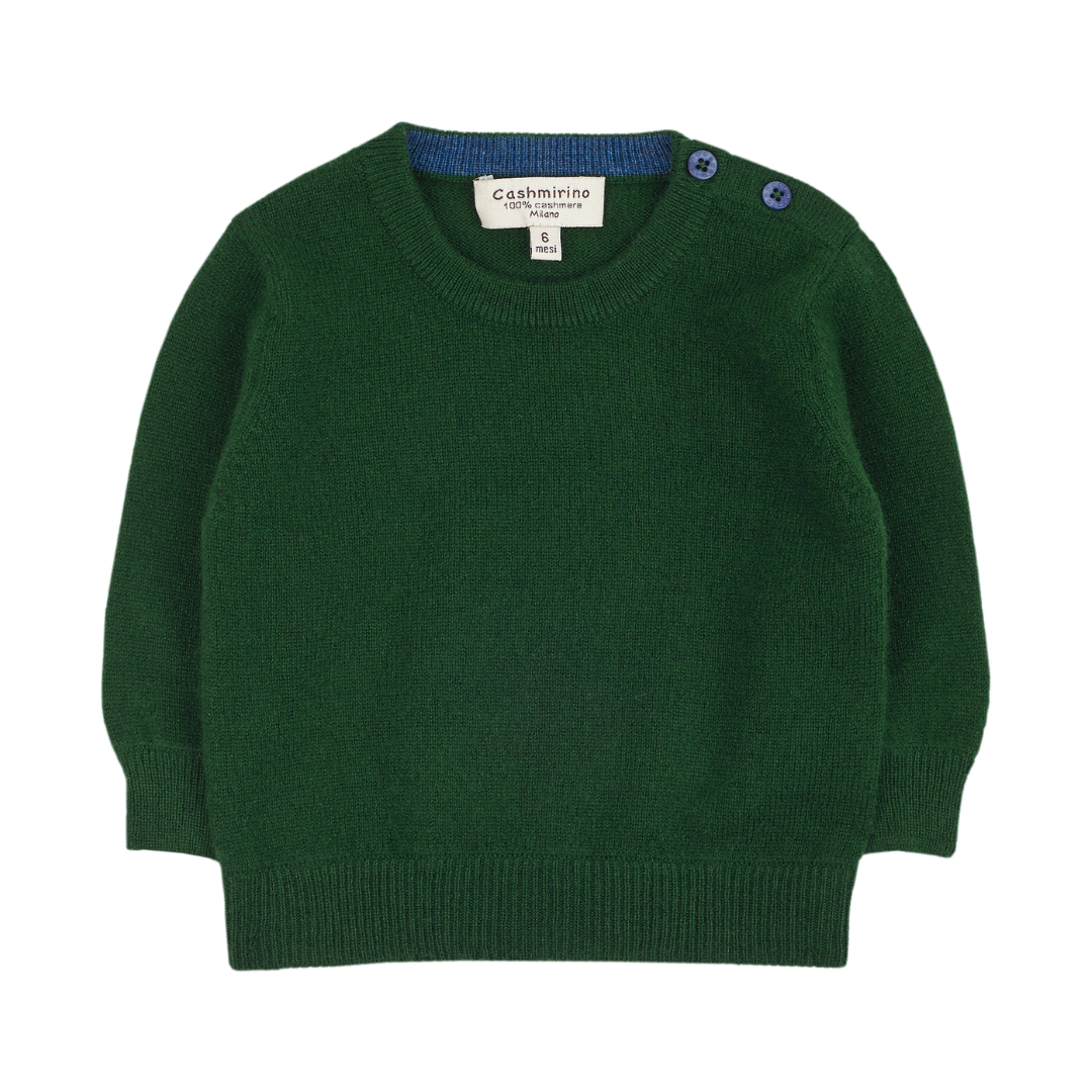 Baby Boy - Nico Jumper – 100% Lightweight Cashmere with Elbow Patches