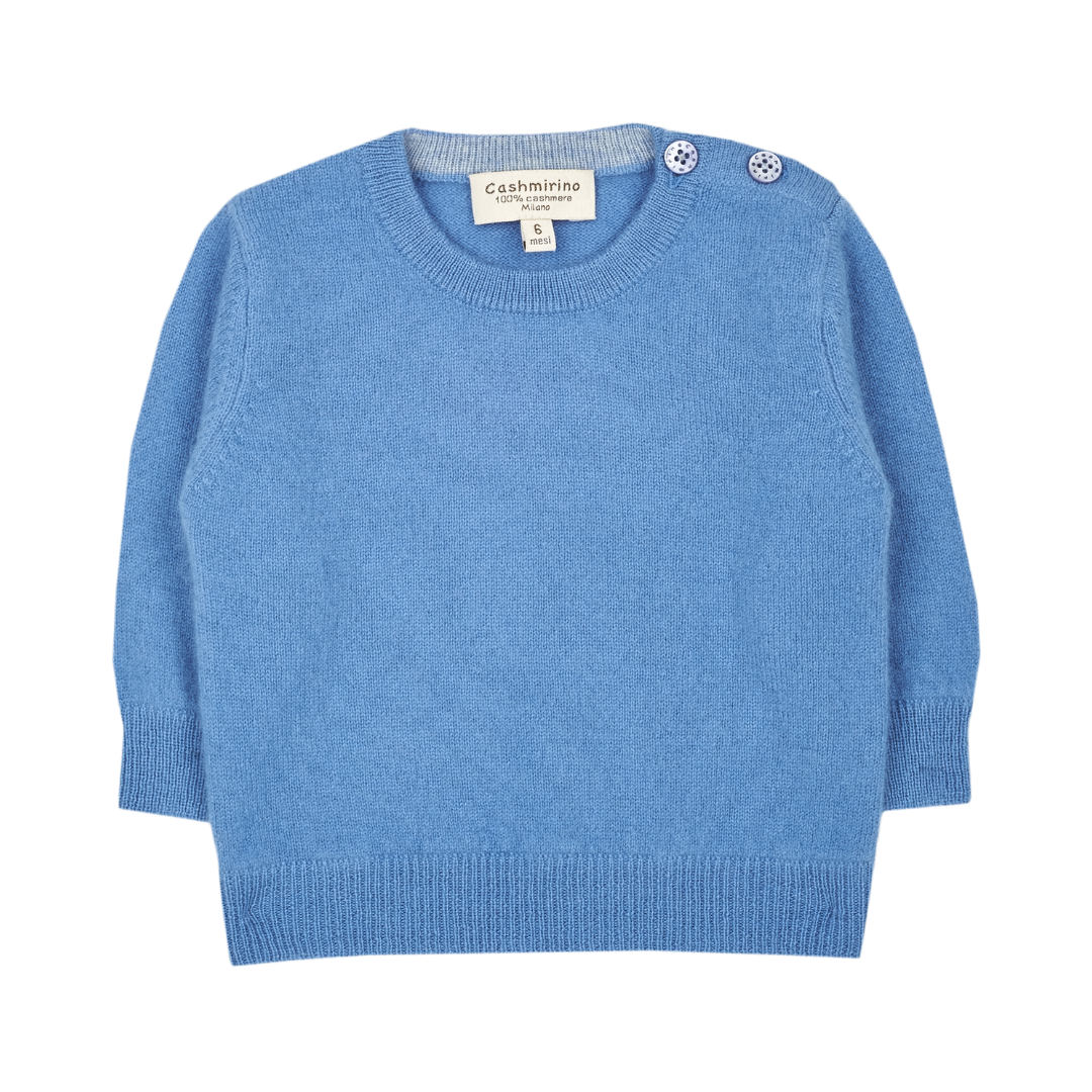 Baby Boy - Nico Jumper – 100% Lightweight Cashmere with Elbow Patches