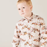 Boy - Davide  Cotton Classic Collar Shirt in Jungle Parade