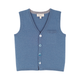 Boy - Benjamin 100% Sleeveless Cashmere Cardigan with Pocket