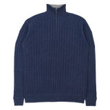 Men - 100% Premium Cashmere High Neck Cable Knit Jumper
