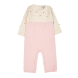 Baby Girl - 100% Cashmere Romper with Dot Detail