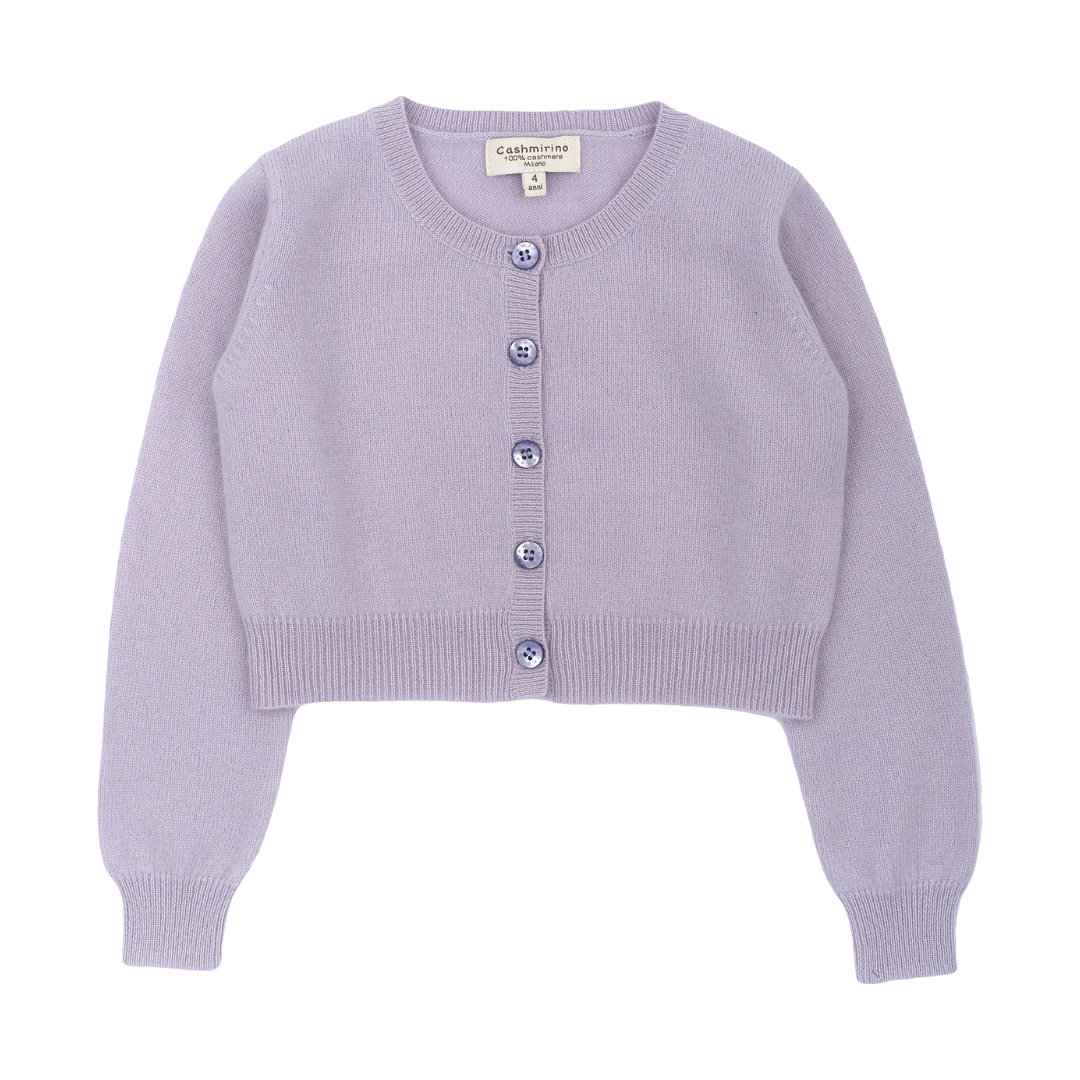 Girl - Silvie 100% Lightweight Cashmere Shrug with Round Neck and Long Sleeves