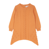 Baby Girl - Cashmere Asymmetric dress with Dots