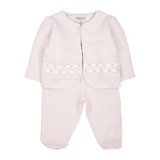 Baby Girl - 100% Pima Cotton Set with Rose Smocked Detail