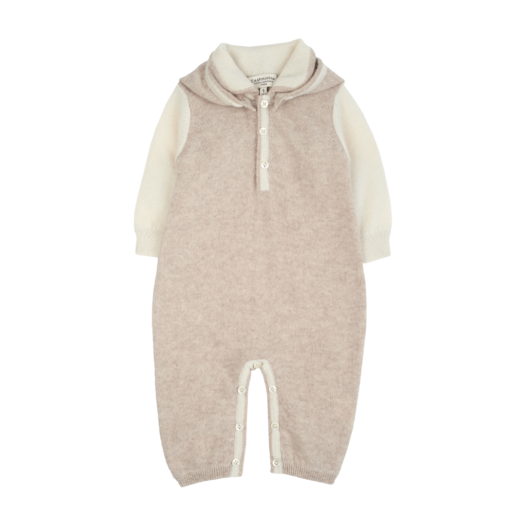 Baby Boy - Brandon 100% Cashmere Teddy Bear Romper
