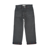 Boy - Josh 100% Cotton Corduroy Trousers with Checked Turn Ups