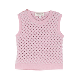 Baby Girl - Cashmere Two Colour Woven Cashmere Slipover