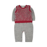Baby Unisex - Cashmere Romper with Removable Slip Over Set