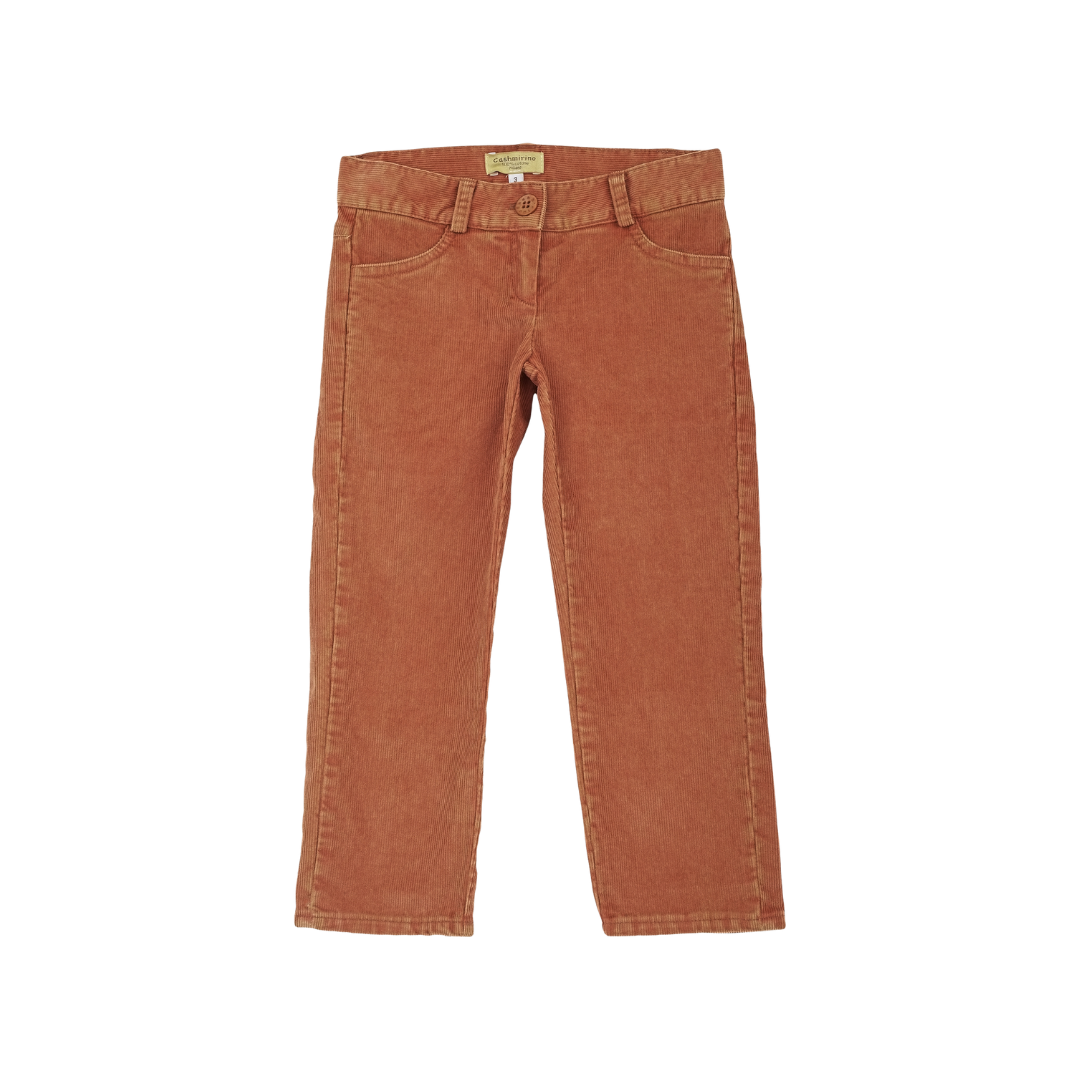 Girl - Cotton Straight Leg Corduroy Washed Jeans