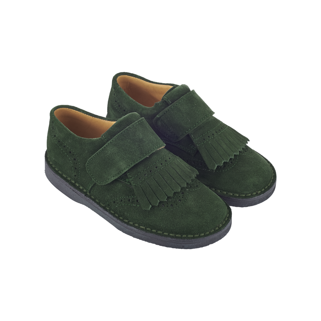 Boy - Antonio 100% Suede Crawling Ankle Boots with Tassels and Velcro Strap