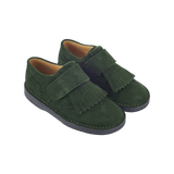 Boy - Antonio 100% Suede Crawling Ankle Boots with Tassels and Velcro Strap