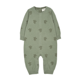 Baby Unisex - Cashmere Romper with Fig Leaf Intarsia