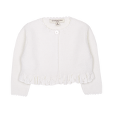 Baby Girl - Zoey Cropped Cotton Cardigan – Crochet Detail & Lightweight Knit