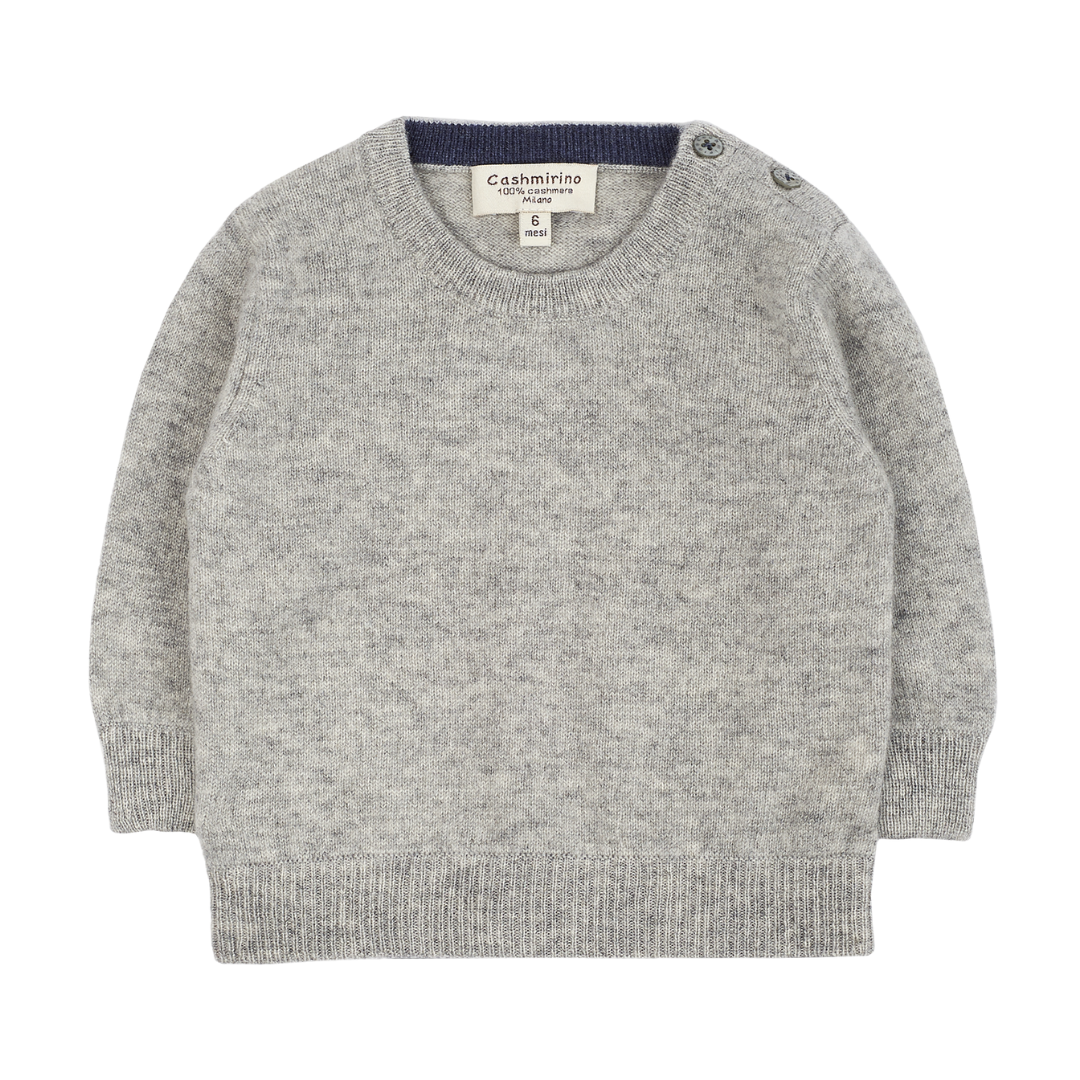 Baby Boy - Nico Jumper – 100% Lightweight Cashmere with Elbow Patches