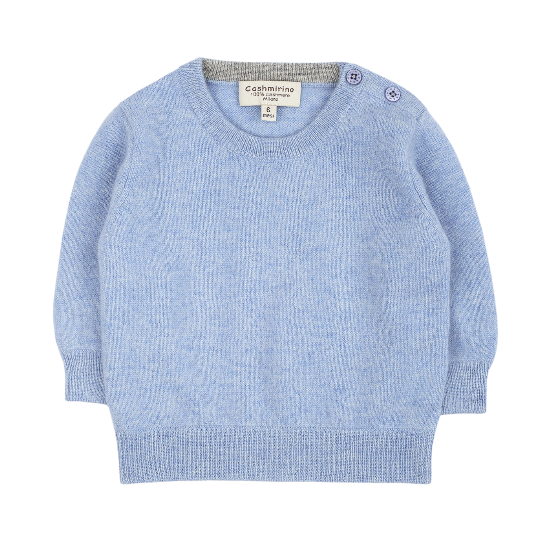 Baby Boy - Nico Jumper – 100% Lightweight Cashmere with Elbow Patches