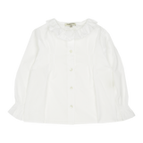 Girl - Callie 100% Cotton Blouse with Pleats and Ruffle Collar
