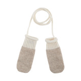 Baby Boy - 100% Cashmere Knitted Mittens with String