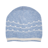 Baby Boy - 100% Cashmere Hat with Contrasting Border and Stitch Detail