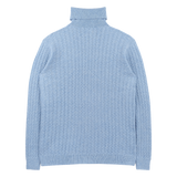 Men - 100% Premium Cashmere Cable Knit Roll Neck Jumper